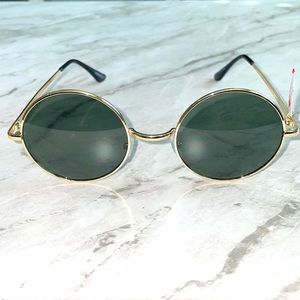 NWT BP Gold color Circular Frame sunglasses